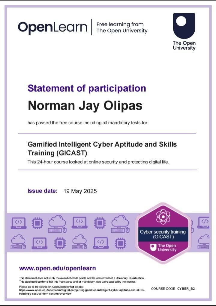 GICAST Certificate